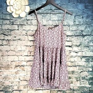Women's Secret | Gypsy Boho Prairiecore Ethereal Floral Babydoll Tunic Top